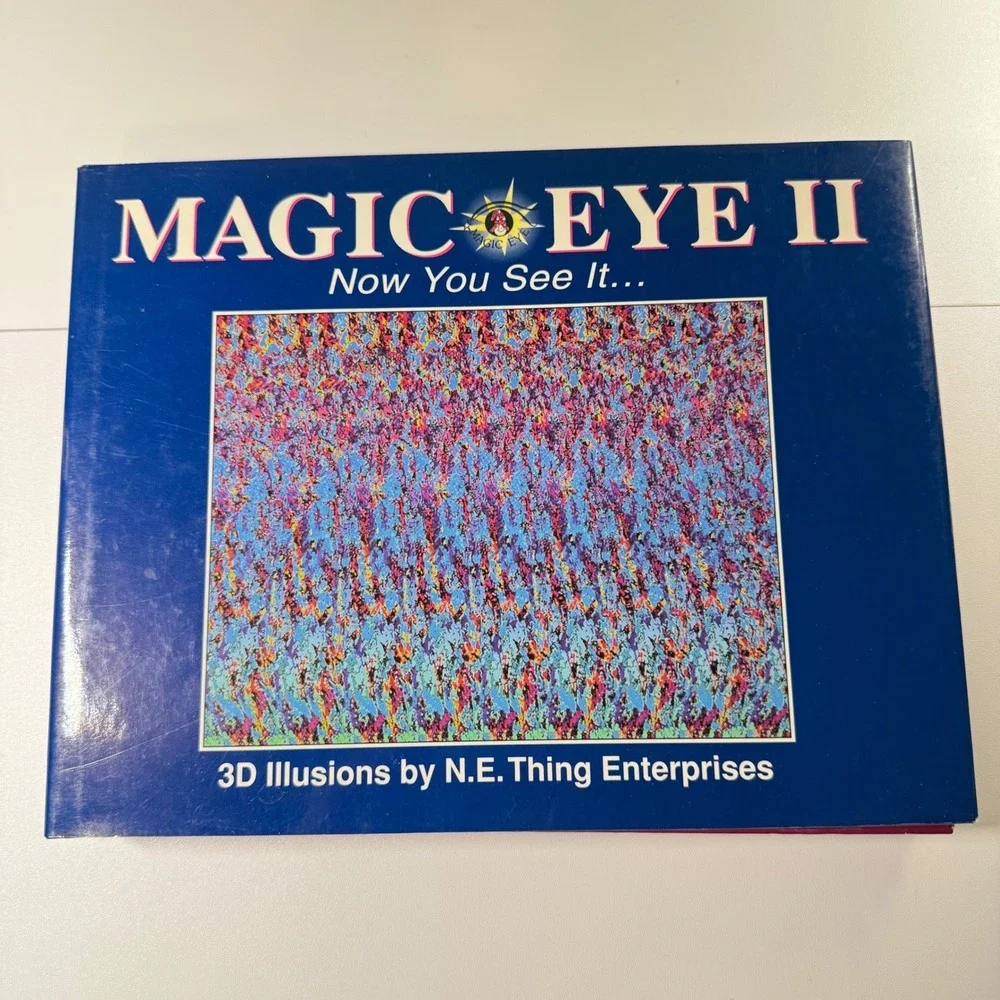 3 Vintage 90s MAGIC EYE 3D Illusion Hardcover Book Lot Disney Magic Eye II 1990